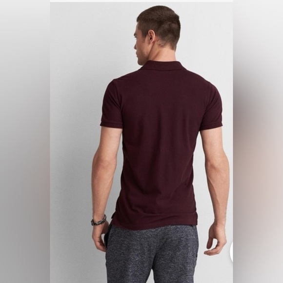 Men’s American Eagle Outfitter Core Flex Fitted Polo in Deep Burgundy, XS. - Picture 3 of 7